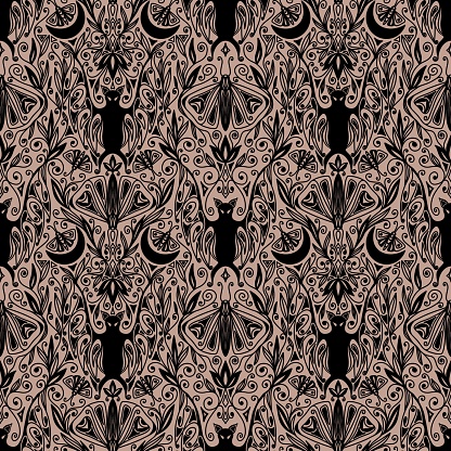 For wallpapers, wrapping paper, fabric, textile, any Halloween-themed packaging and decor