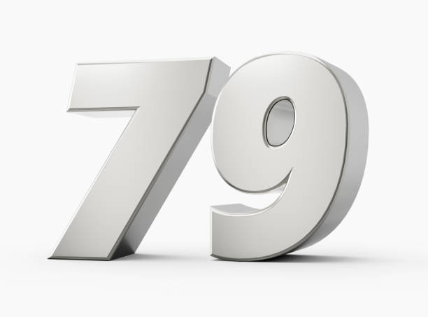 istock Silver 3d numbers 79 Seventy Nine. Isolated white background 3d illustration 1511548239