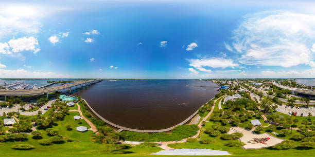 istock Aerial 360 drone photo Flagler Park Stuart Florida equirectangular 1511623887