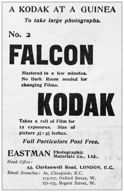 istock Antique advertisement from British magazine: Photographic films 1511630384