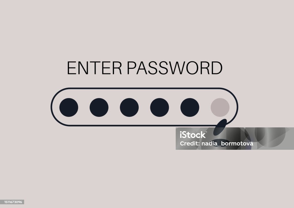 Enter Password Error Wrong Symbols Falling Down From The Form Stock ...