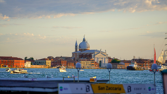 The Famous Grand Canal in Venice Italy sunset