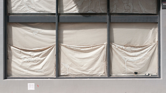 Paper protection covering shop  window