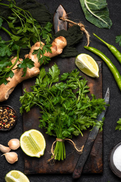 istock Fresh parsley leaves , fresh herbs and spices 1511751845