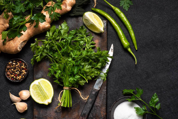istock Fresh parsley leaves , fresh herbs and spices 1511752418