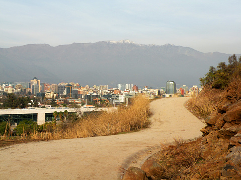View of Santiago from the metropolitan promenade, Chile