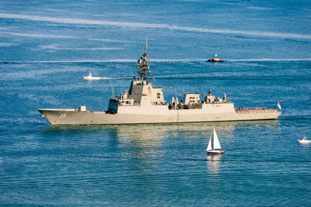 3d illustration of a battleship hologram