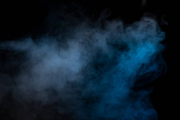 istock Blue and yellow steam on a black background. 1511778948
