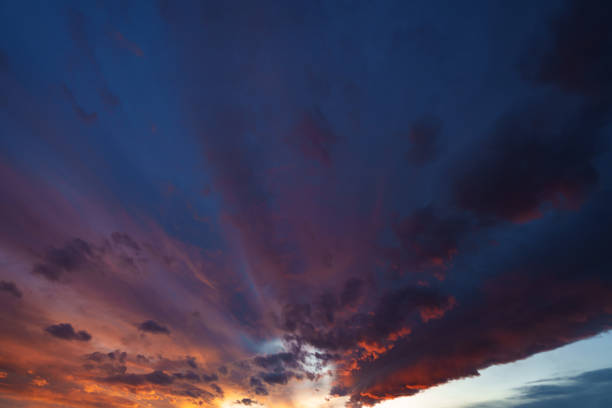 istock Colorful sky at sunset, wide angle view 1511810397