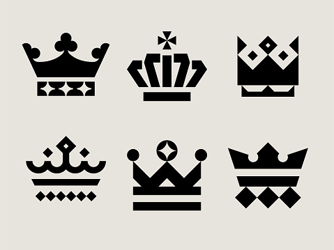 Mid-century Modern Crown Icons