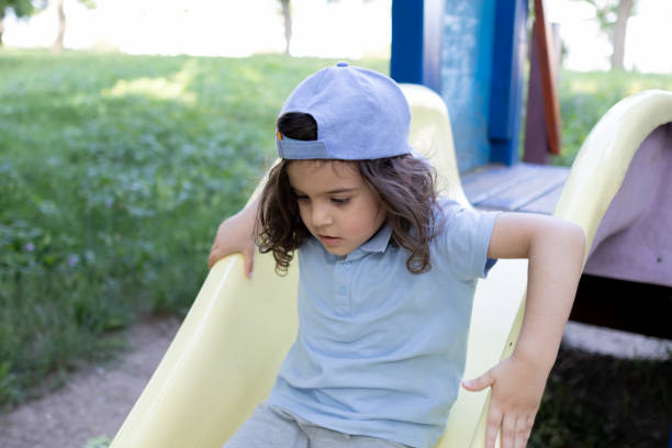 istock Happy little boy is playing at playground. 1511910069