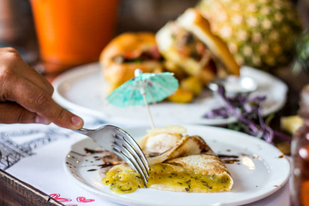 istock Sweet crepe, dessert with a burger 1511911650