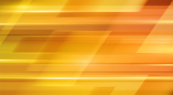 Warm gold abstract fast moving blurred lines and shapes of light vector background illustration