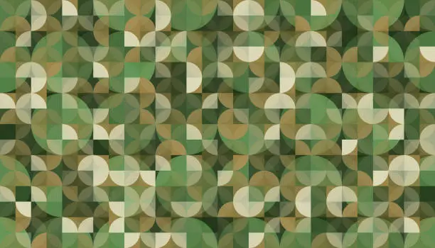 Vector illustration of Seamless camo abstract circle shapes pattern