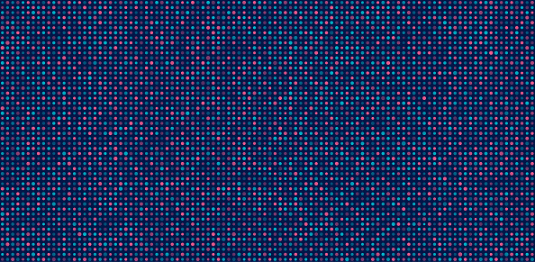 Seamless purple and blue pixelated digital glittering screen vector circles illustration background
