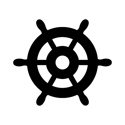 Sailing black line and fill vector icon with clean lines and minimalist design, universally applicable across various industries and contexts. This is also part of an icon set.