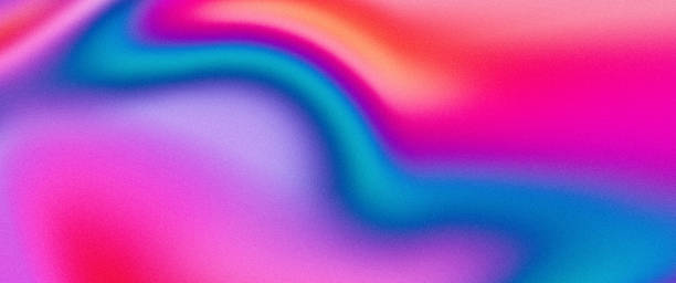 istock Liquid vibrant color flow abstract grainy background pink blue purple red noise texture summer banner header poster design 1512056429