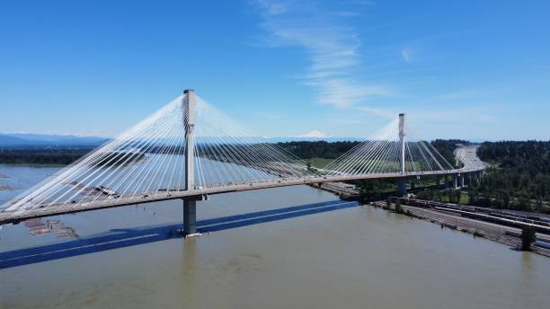 Free picture: Suspension bridge on Fraser river valley in mountains ...