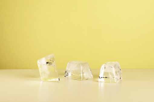 ice cubes on a White background