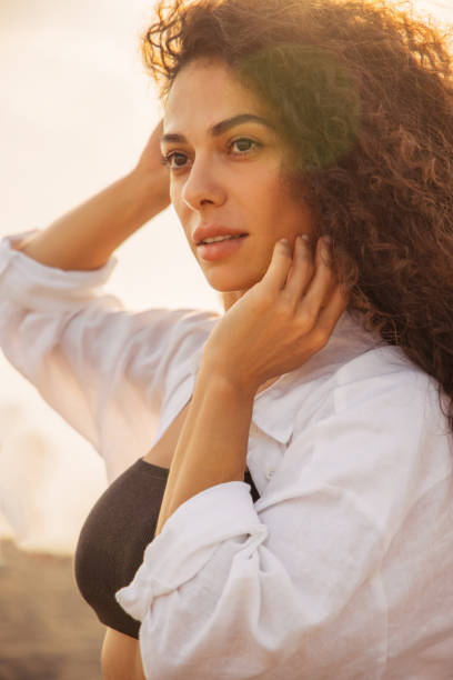 Arab Youth - young Moroccan woman portrait, looking at camera