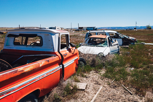 Abandoned cars in abandoned town - Cisco, Utah, USA