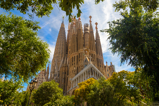 La Sagrada Familia in Barcelona, Spain. Clipping Path included.