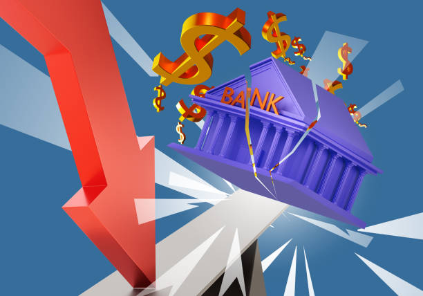 Bank building is collapsed. Bankruptcy bank. Collapse financial organization. Banking crisis. Signs of dollar near economic organization. Loss of money by bank depositors after bankruptcy. 3d image el edificio del banco está derrumbado. banco concursal. colapsar la organización financiera. crisis bancaria. signos de dólar cerca de la organización económica. pérdida de dinero por depositantes bancarios después de la quiebra. imagen 3d