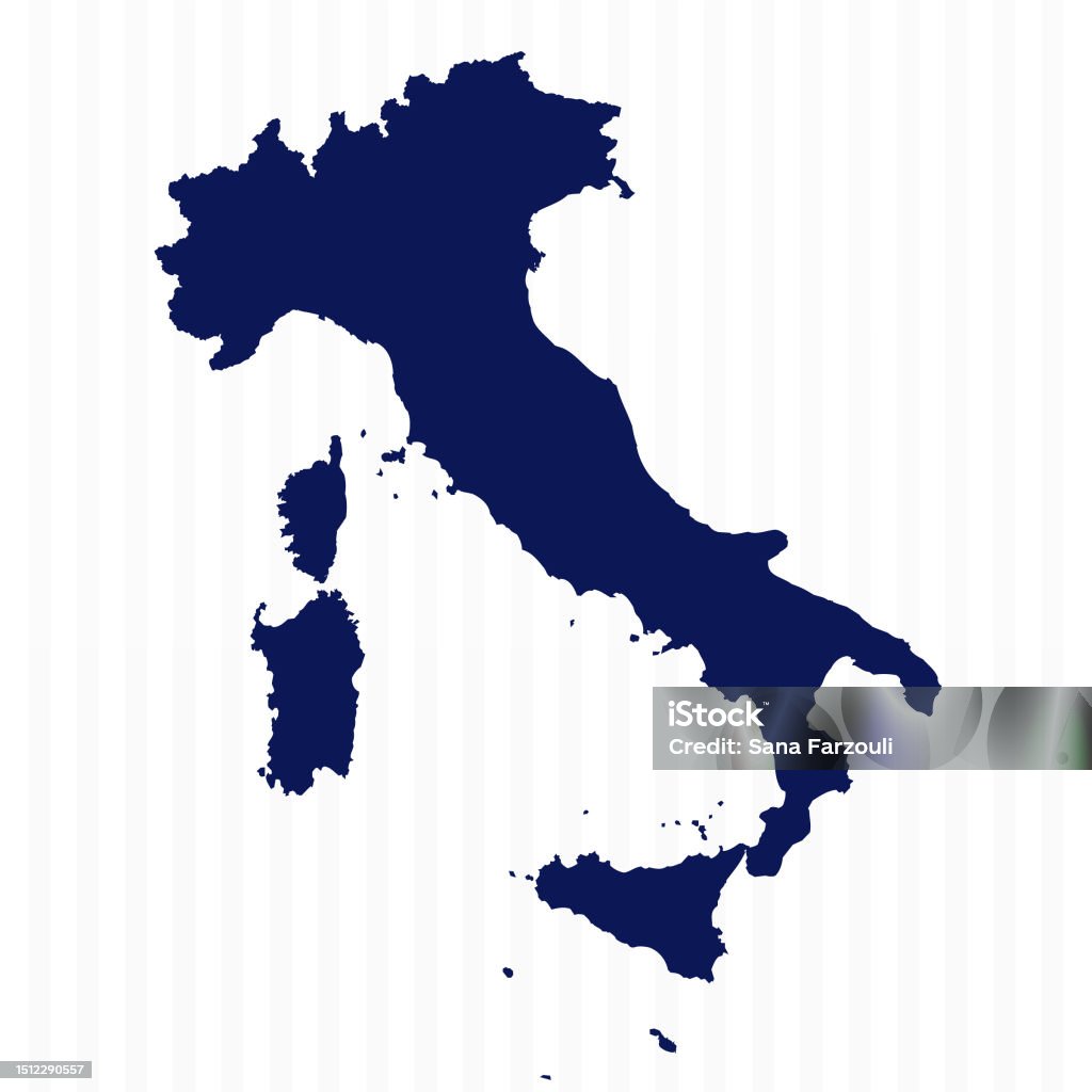 Simple Italy Map.pdf Flat Simple Italy Vector Map Stock Illustration - Download Image Now ...