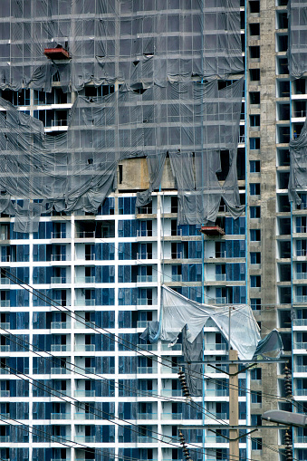Building construction site in Bangkok, Thailand