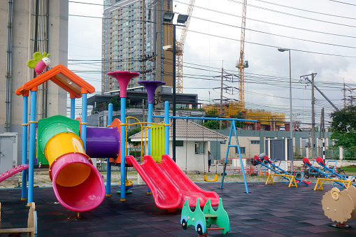 Close up children playground in Bangkok, Thailand