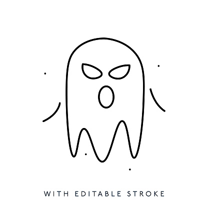 Ghost line icon.Editable Stroke
