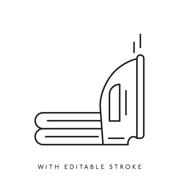 Vector illustration of Iron Line Icon Editable Stroke
