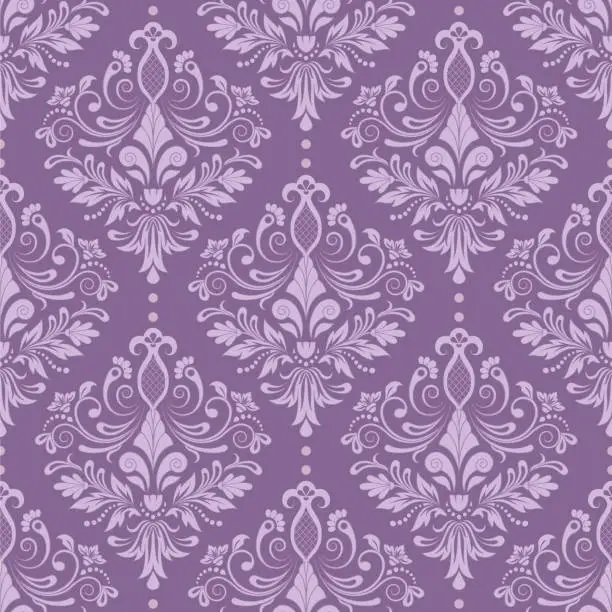 Vector illustration of damask vintage Seamless background Pattern