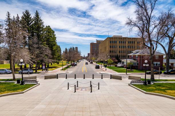 o centro de administração em cheyenne, wyoming - 6731 - fotografias e filmes do acervo