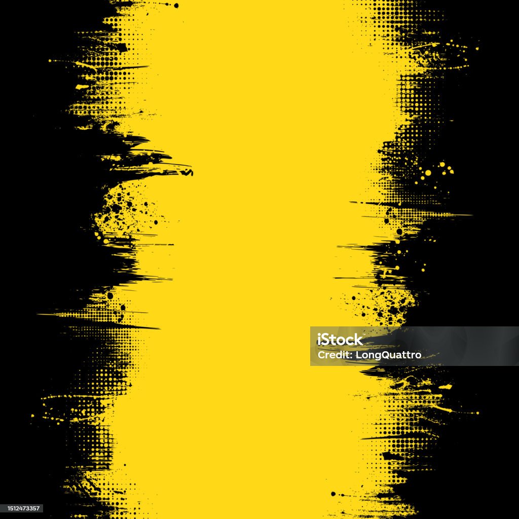 Black And Yellow Grunge Vertical Line Stock Illustration - Download