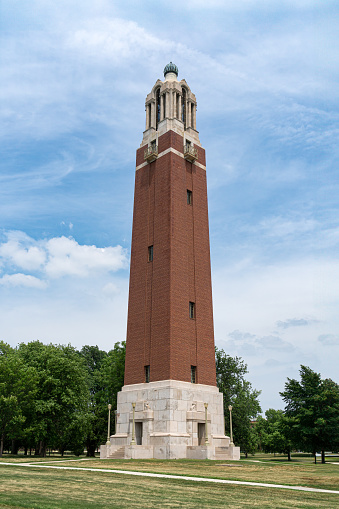 Brookings, SD, USA - June 21, 2023: Coughlin Campanile on the campus of South Dakota State University.