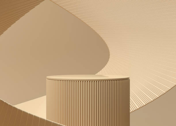 istock Golden 3D product display platform 1512569606