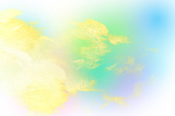 goldene wellenförmige textur (nahaufnahme) abstrakter farbverlaufshintergrund, japanischer stil - rough backgrounds close up color image stock-grafiken, -clipart, -cartoons und -symbole