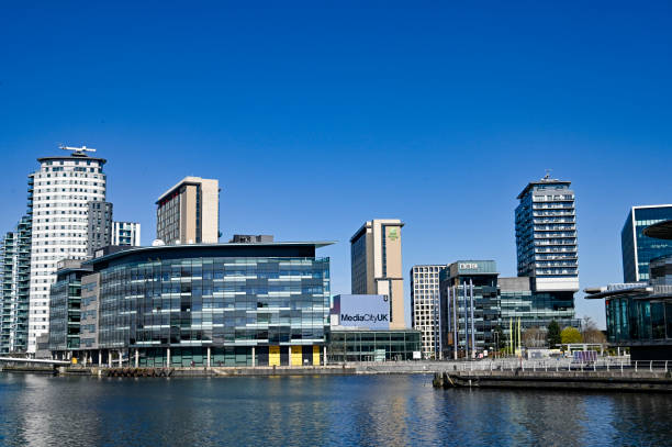istock BBC studios in Salford Manchester, with helicopter landing pad on top. 1512612084