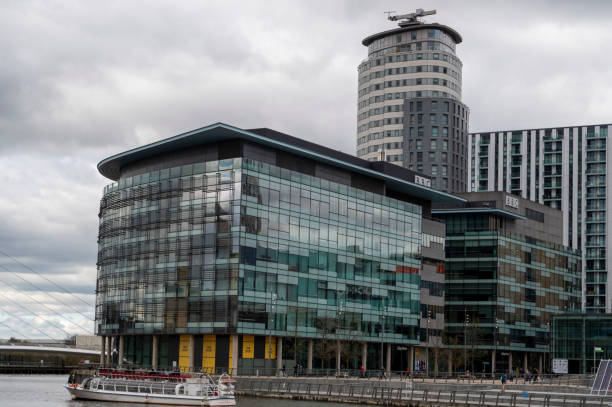 istock BBC studios in Salford Manchester, with helicopter landing pad on top. 1512613127