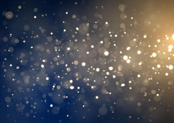 Glittering Golden Christmas design background Shiny sparkling glittering cold colored background vector illustration for use as background template on Christmas designs, cards, flyers, banners, advertising, brochures, posters, digital presentations, slideshows, PowerPoint, websites dark blurred background stock illustrations
