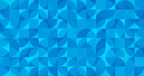 Vector illustration of Seamless blue retro pattern background wallpaper