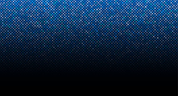 Shiny winter blue sparkling glittering Christmas lights background vector illustration