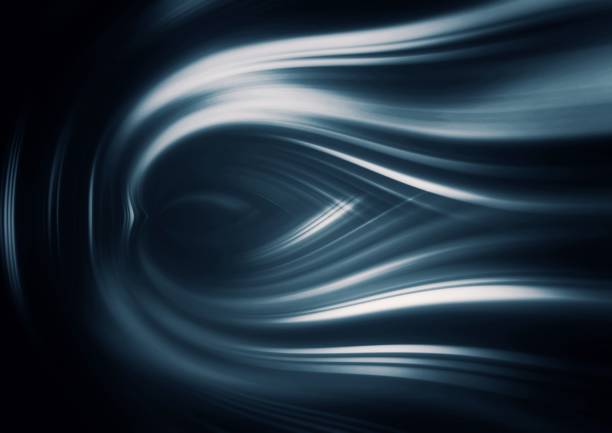 Black background with fluidly swirling abstract lines