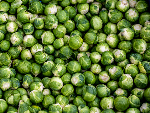 Brussel sprouts in a box.
