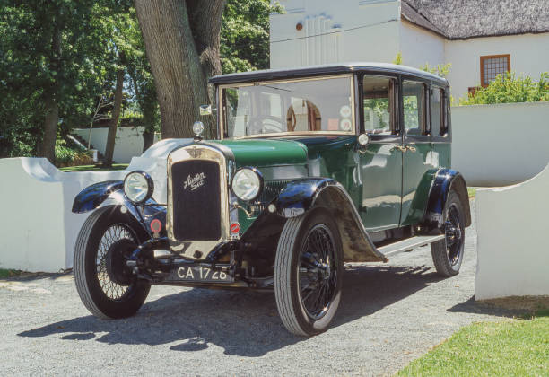 Cape Town, South Africa - April 17, 2023: The Austin Sixteen Light Six is a British car that was made by Austin from 1927.  To distinguish it from the smaller-engined models in the range a plated Austin Six script was fixed to the radiator grille.
