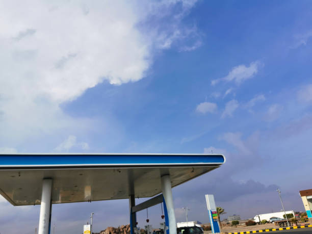 istock petrol station with beautiful sky in background 1512878947