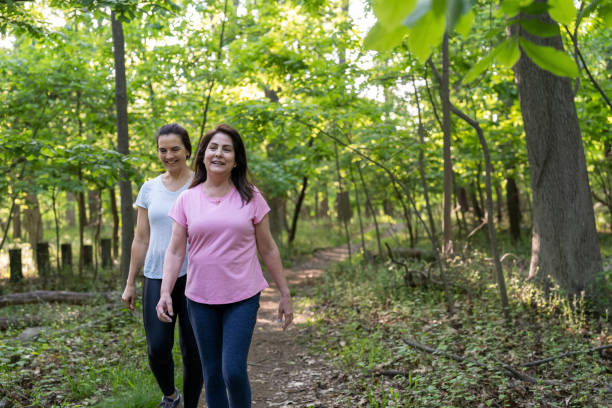 istock Two mature latin women hiking 1512882185