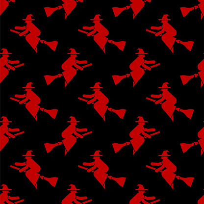 Witch pattern seamless. hag background. hex texture
