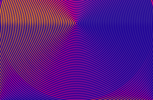 Colored background with concentric circles